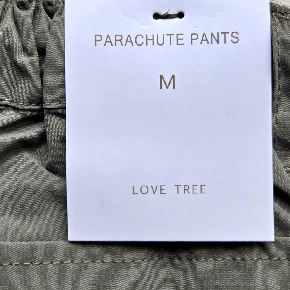 Love Tree Parachute Cargo Pants Khaki Outdoor Activewear Hiking Camping NWT/Sz M - Picture 11 of 11